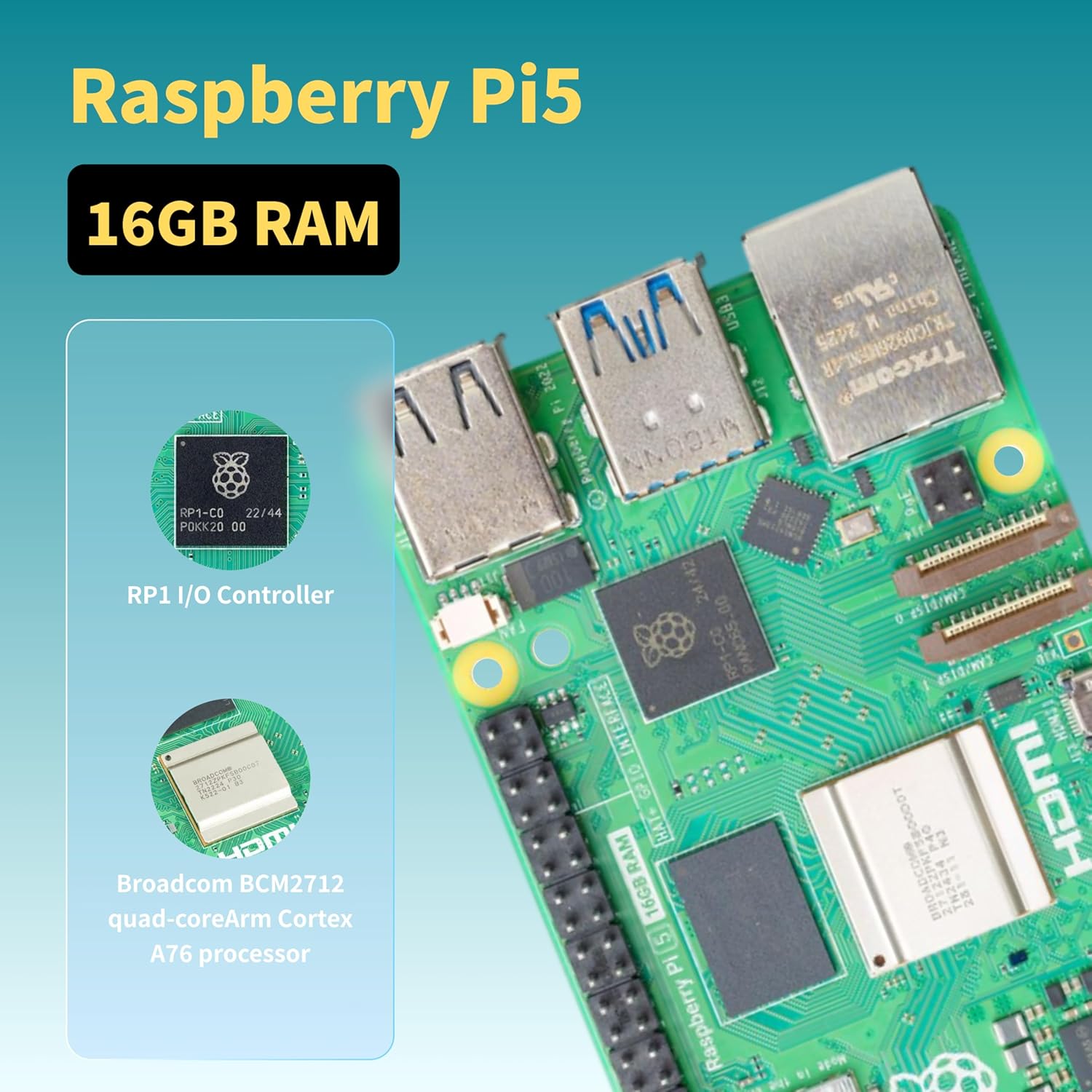 Irasptek Raspberry Pi 5 16GB RAM Starter Kit - immagine 2