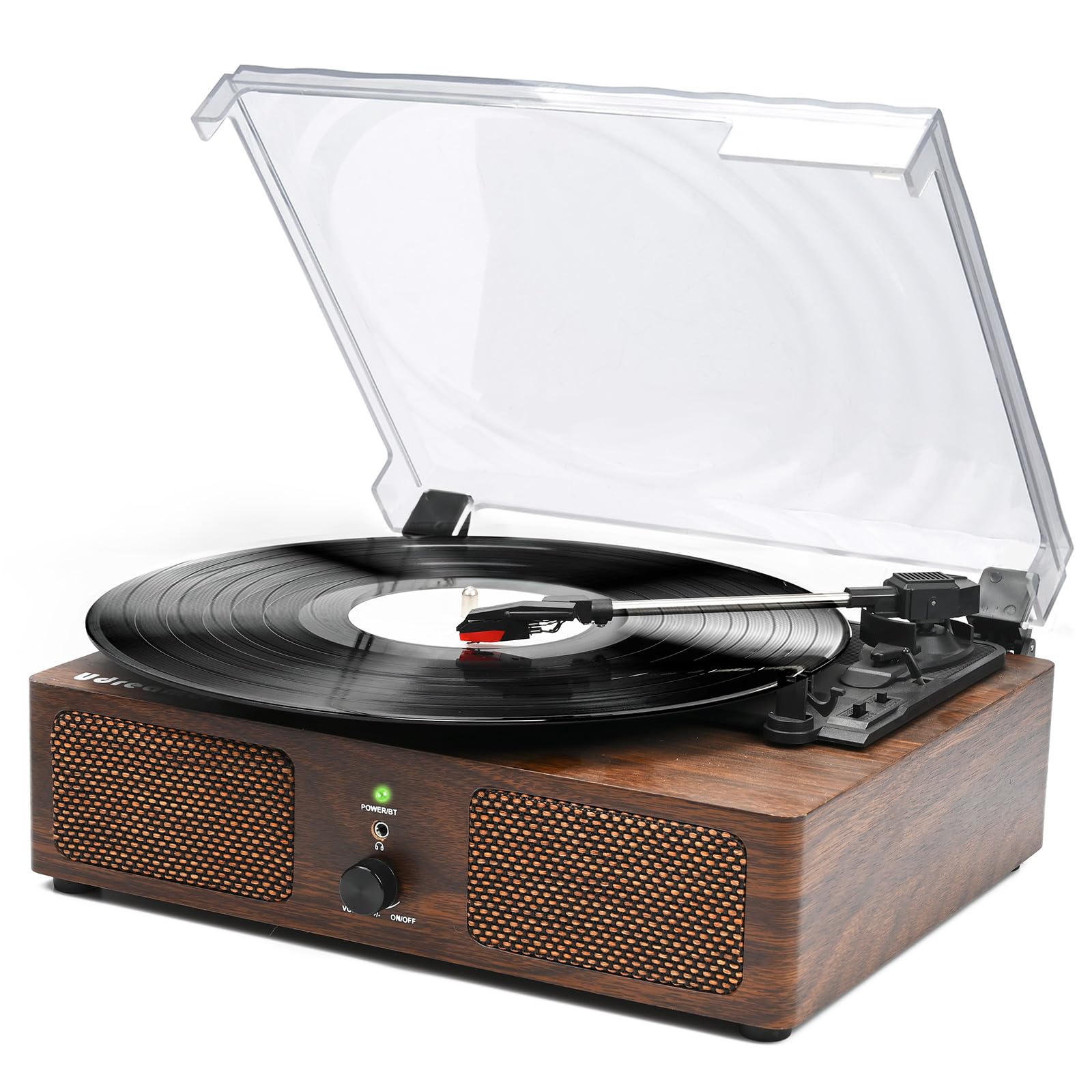 Udreamer Giradischi Bluetooth con Altoparlanti Integrati