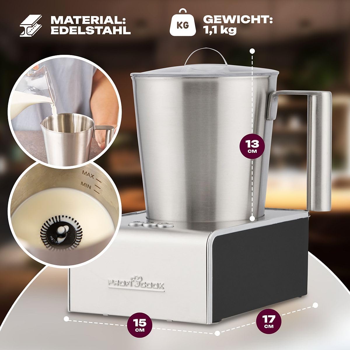 Proficook PC-MS 1032 Schiumalatte in Acciaio - immagine 5