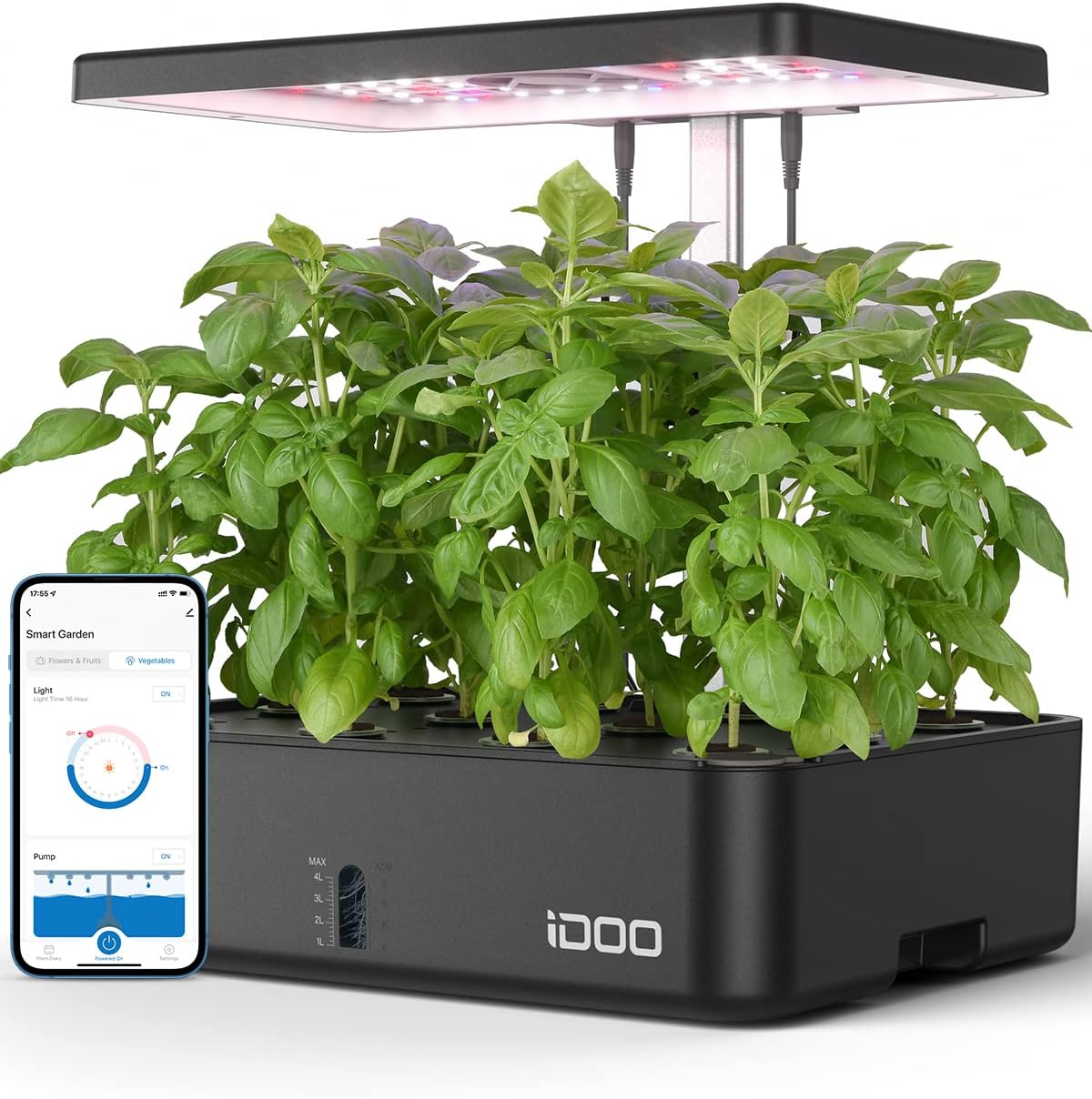 iDOO Giardino Intelligente Wi-Fi con LED Lampada Coltivazione