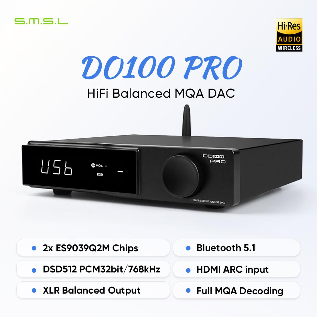SMSL DO100 PRO Balanced DAC XMOS XU316 - immagine 2