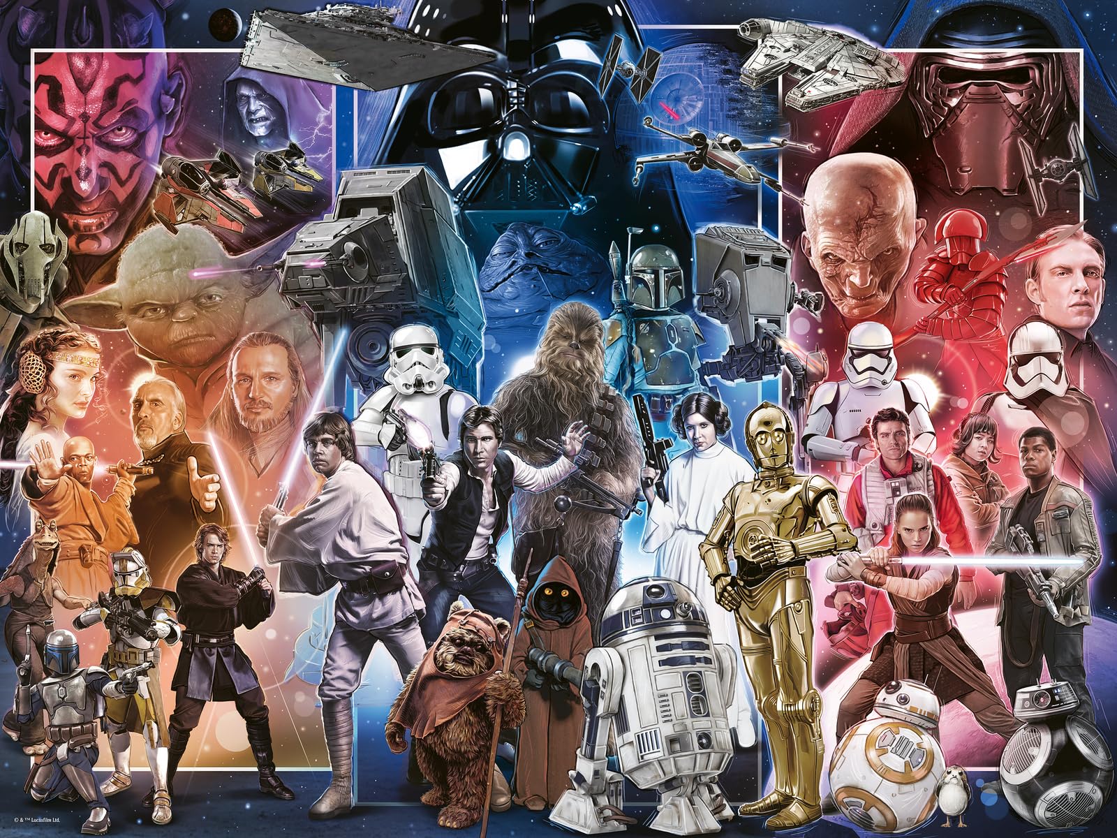 Ravensburger Puzzle 1500 pezzi Star Wars Whole Universe