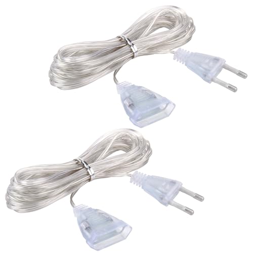 Set 2 Cavi Prolunga Trasparenti 5m con Stecker