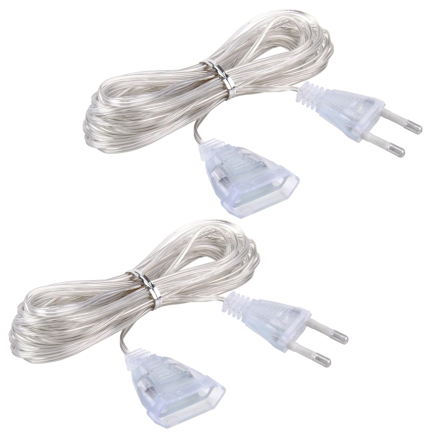 Set 2 Cavi Prolunga Trasparenti 5m con Stecker - immagine 1