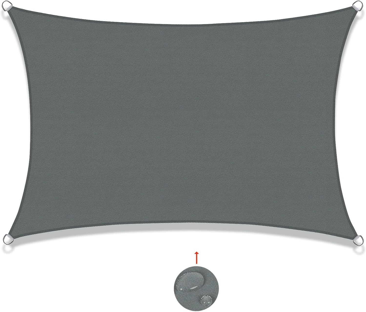 Sunny Guard Vela Ombreggiante Impermeabile 2x4m, Antracite - immagine 1