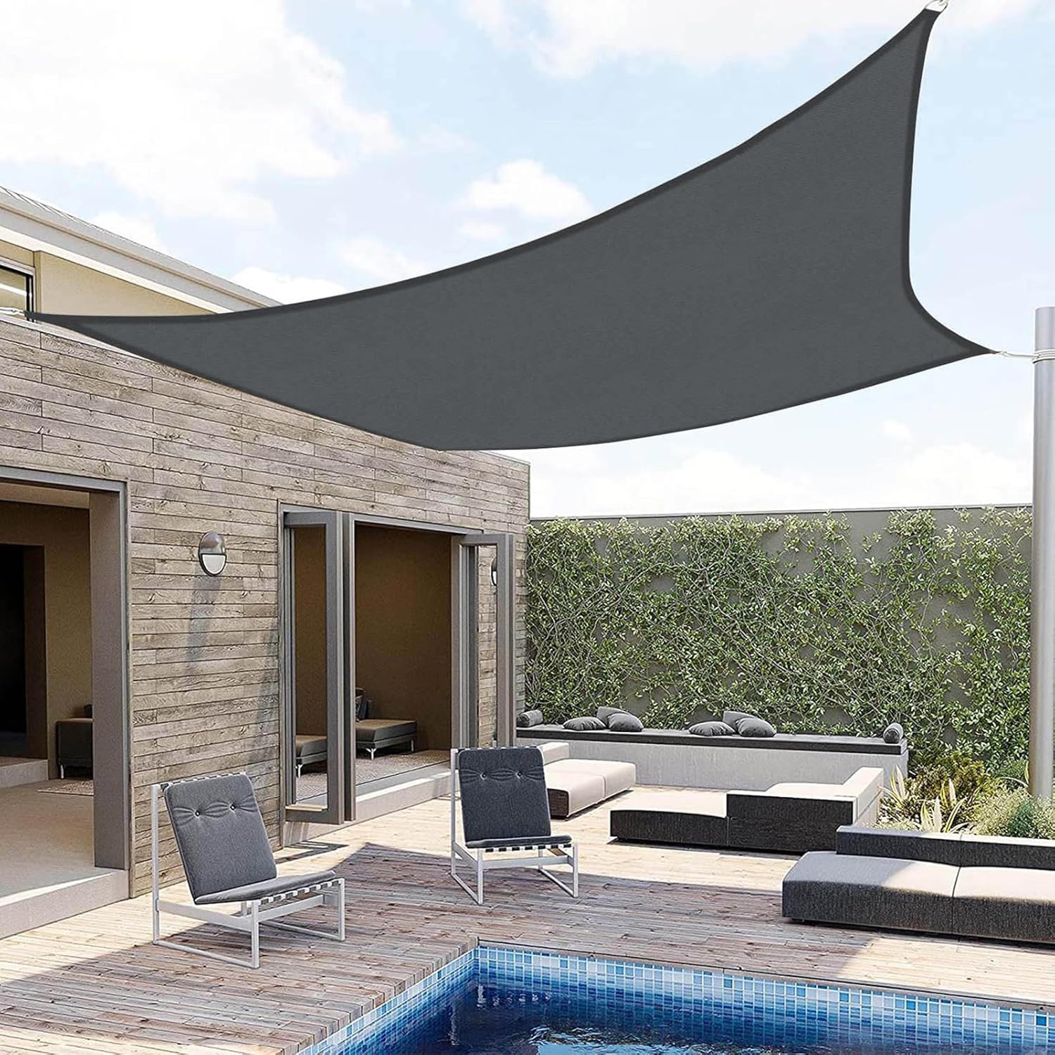 Sunny Guard Vela Ombreggiante Impermeabile 2x4m, Antracite - immagine 2