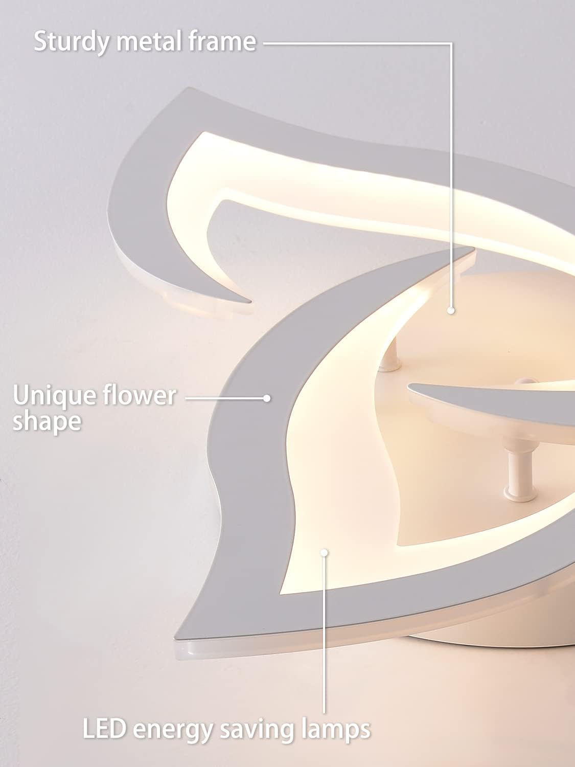 Plafoniera LED Soffitto Moderna 56CM a Petalo 15W - immagine 3