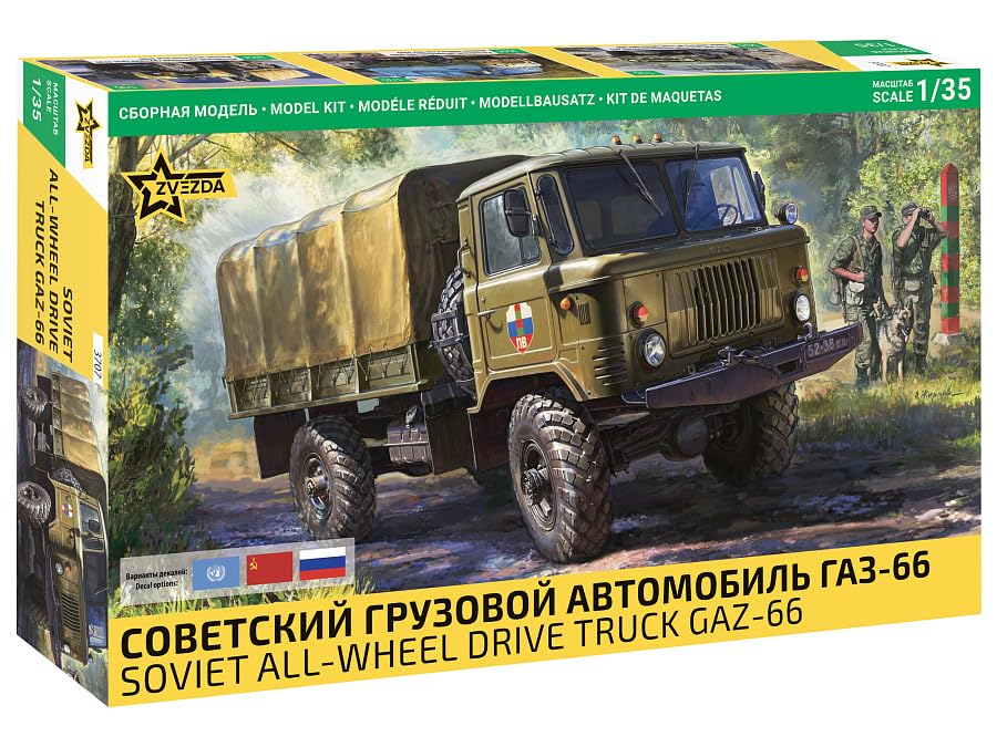 Zvezda - 1/35 GAZ 66 - Modellismo in plastica - Scala: 1:35