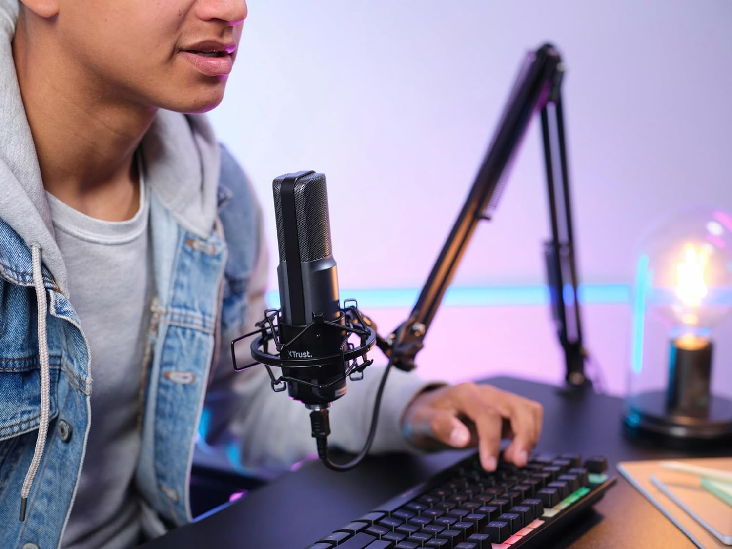 Trust Gaming GXT 253 Emita Braccetto Microfono Regolabile, Nero - immagine 2