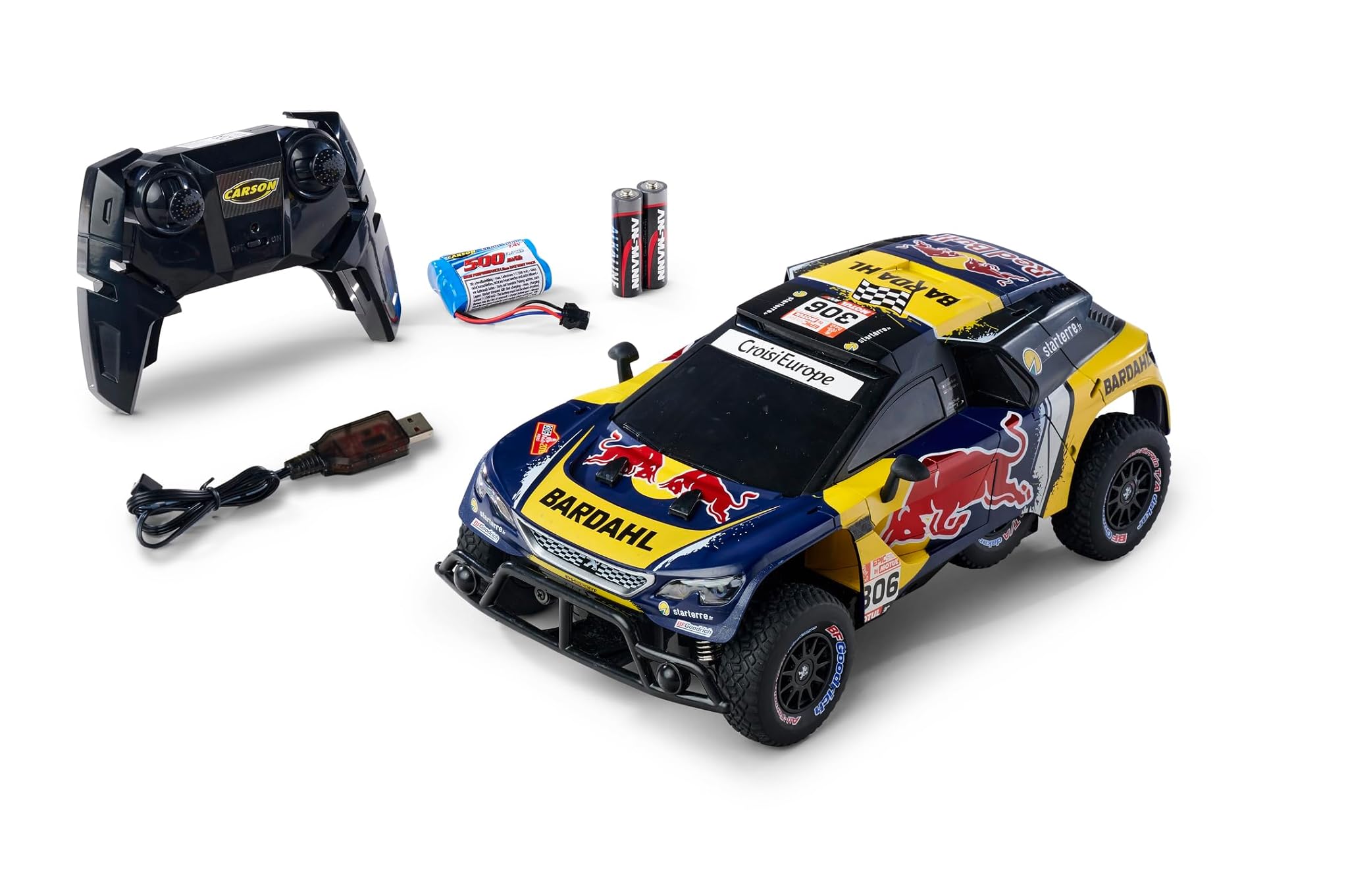 CARSON 500404311 1:16 RC Peugeot Rally 3008 DKR LOEB 19