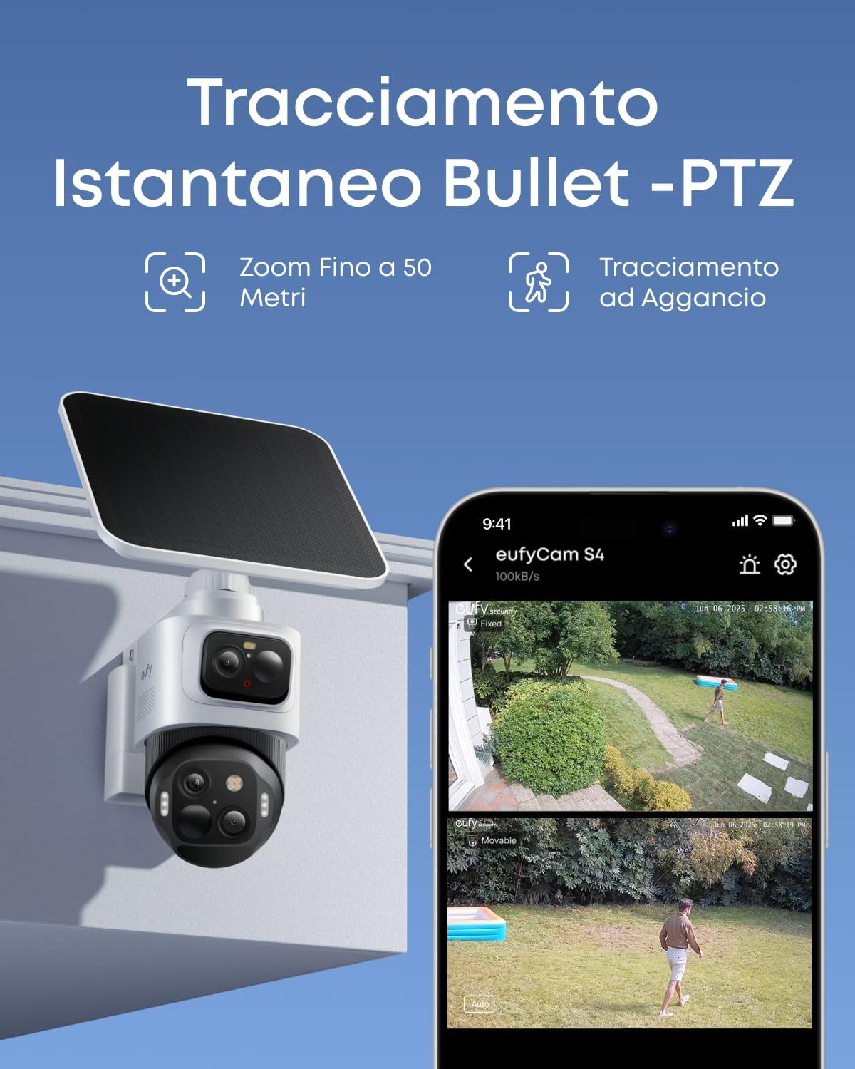 Eufy Security eufyCam S4 - Telecamera FV Wireless Esterno 4K - immagine 4
