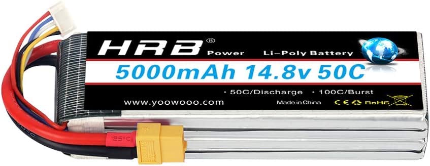 HRB Batteria Lipo 4S 14.8V 5000Mah 50C XT60