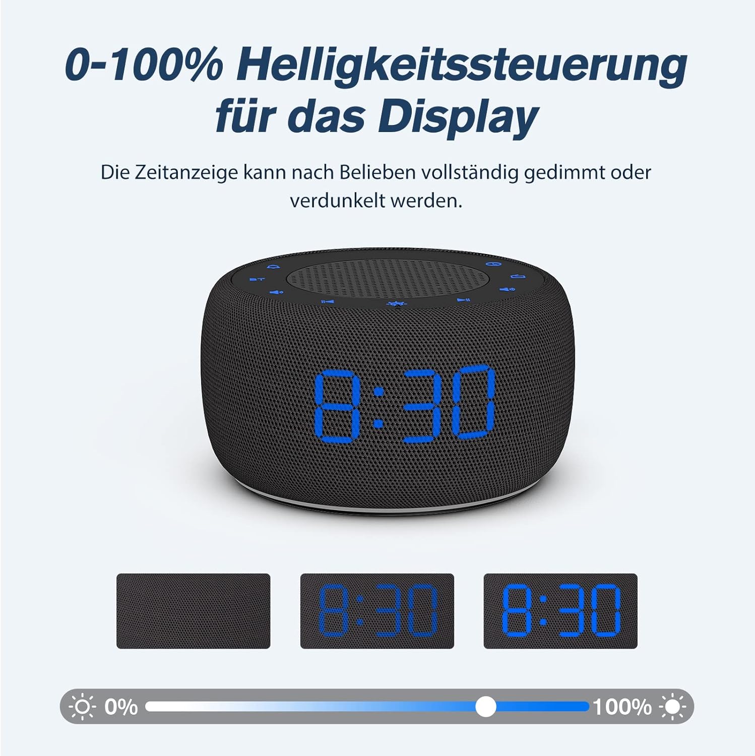 Radiosveglia con Bluetooth e Luce Notturna Colorata - immagine 4