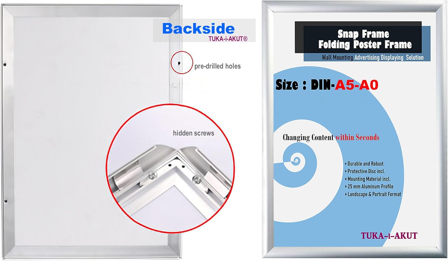 Tuka-i-akut 10X A2 Cornice a Scatto in Alluminio - immagine 4