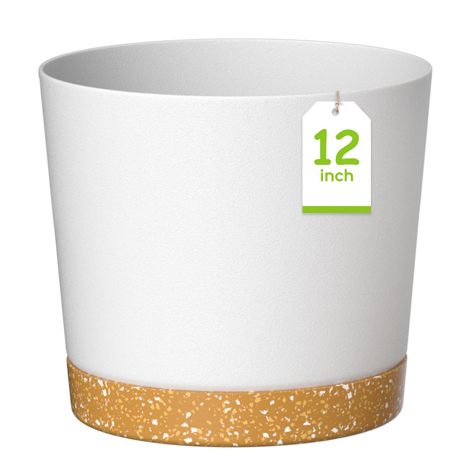 ZMTECH Vaso per Piante 30cm con Foro Drenaggio (2 pz)