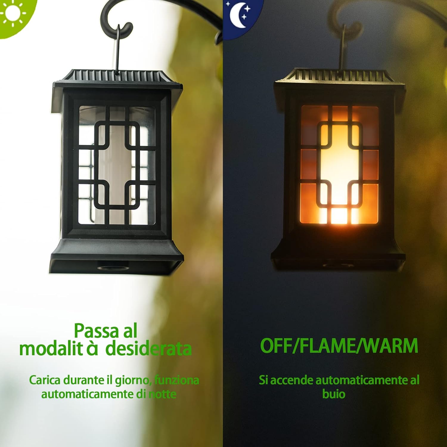 Luci Solari Esterno Giardino a Fiamma IP65 - immagine 5
