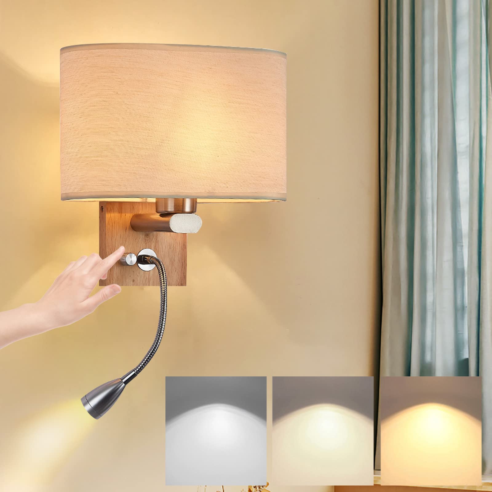 Kzt Applique da Parete Interno con Interruttore E27