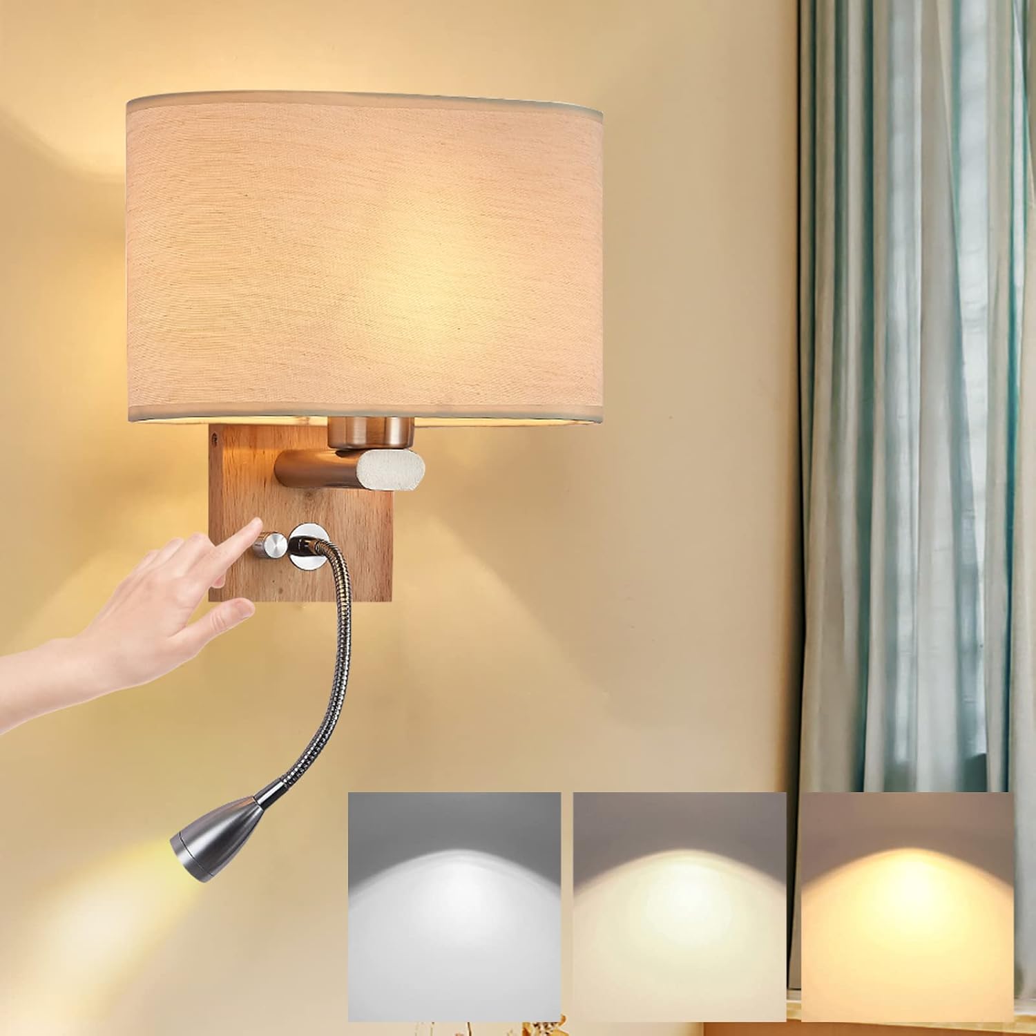 Kzt Applique da Parete Interno con Interruttore E27 - immagine 1