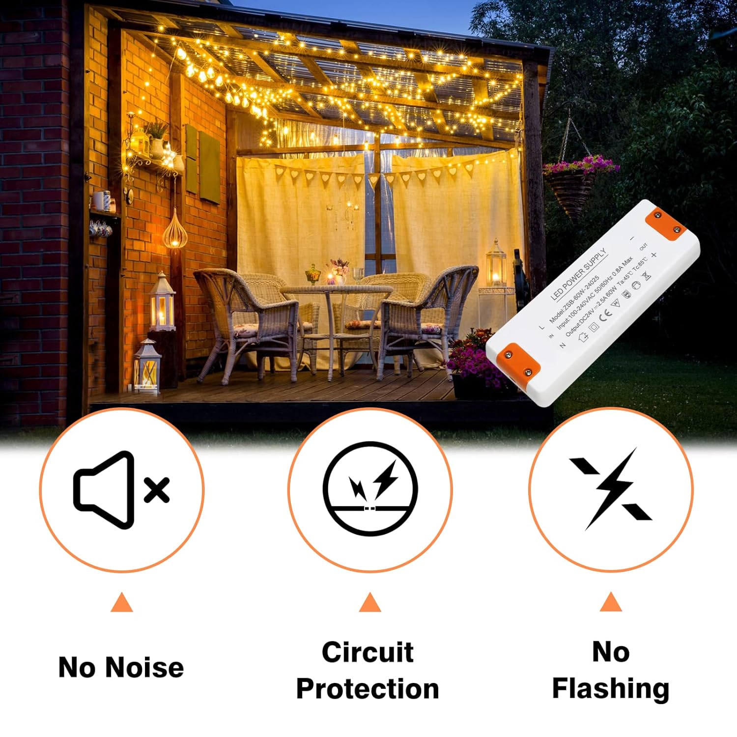 Alimentatore 24V 2.5A 60W Trasformatore LED - immagine 5