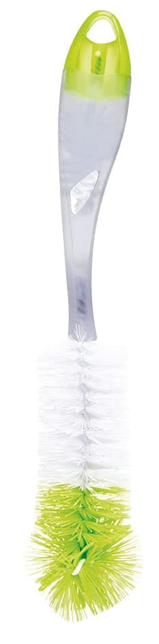 Tigex Perno 2 in 1 flessibile a doppia fibra, spazzola per biberon e capezzolo, colori assortiti