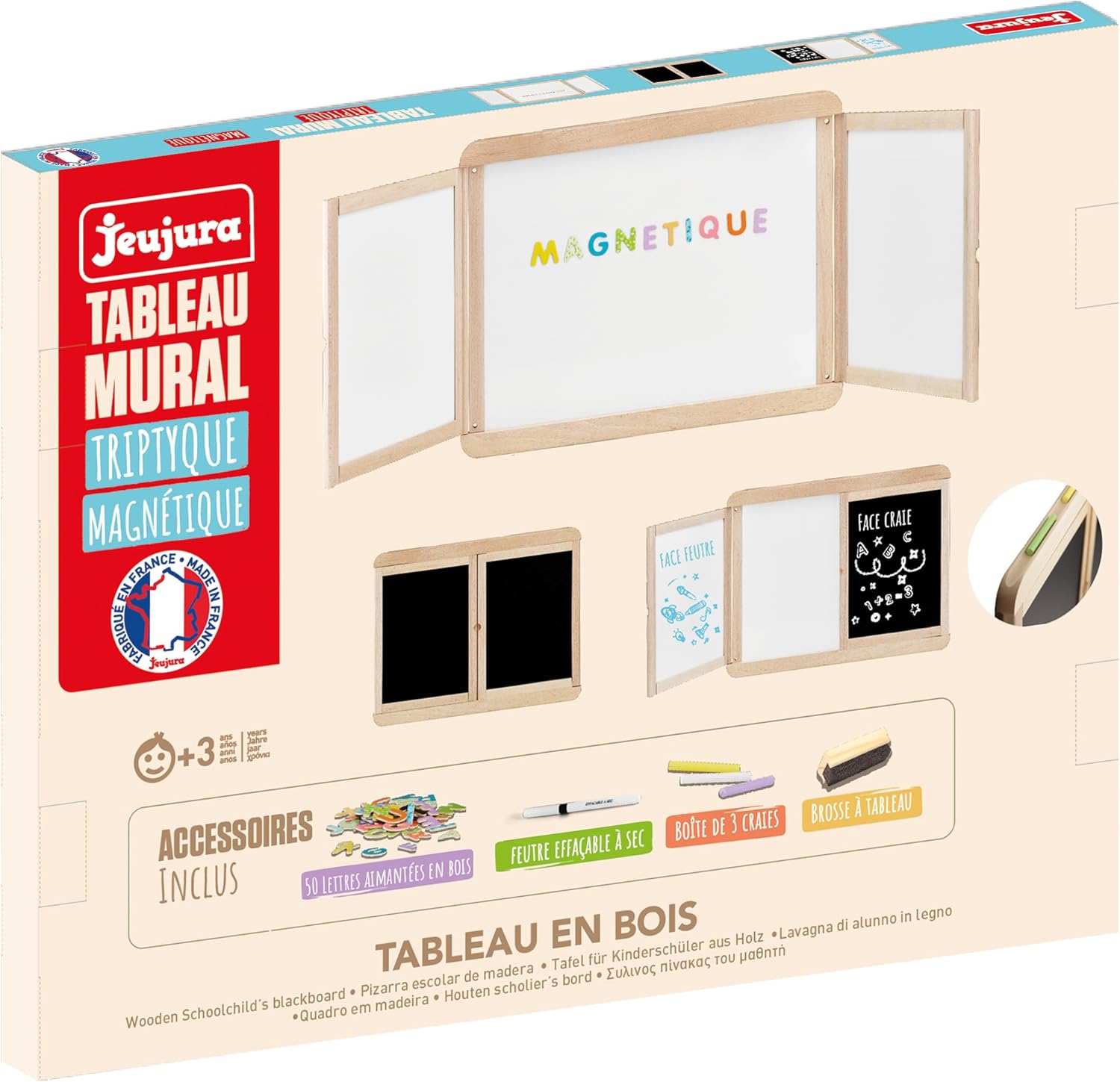 Tableau Mural Triptyque Magnétique Jeujura - immagine 1