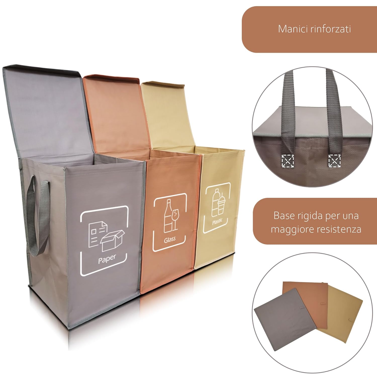 Nyika Borse Raccolta Differenziata 3 Contenitori - immagine 4