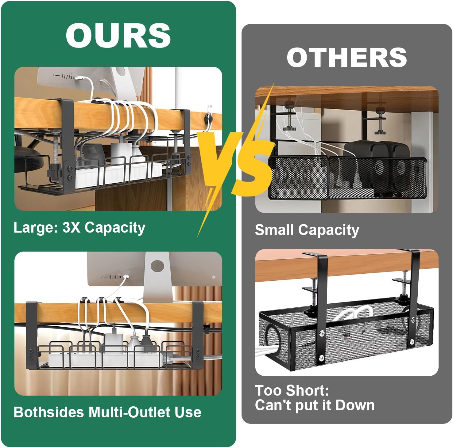 Gestione Cavi Sotto Scrivania Senza Trapano - immagine 4