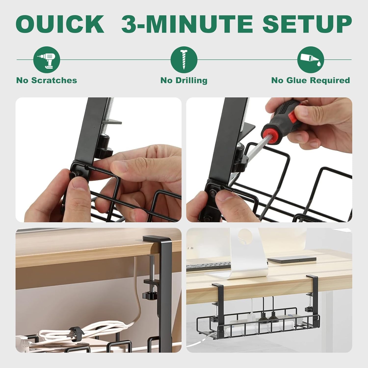 Gestione Cavi Sotto Scrivania Senza Trapano - immagine 7