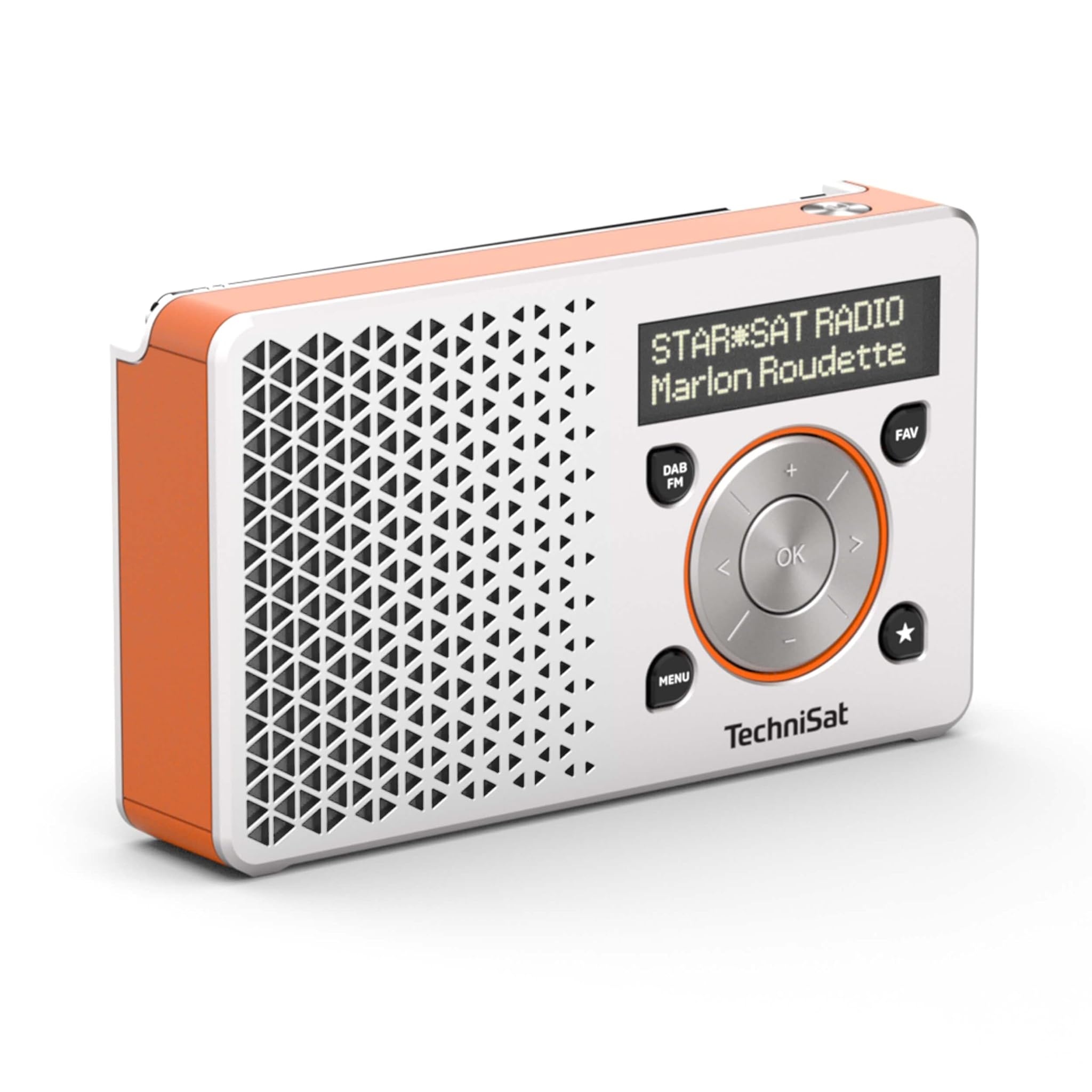 Technisat DIGITRADIO 1 - Radio DAB+ Portatile, Argento/Arancione