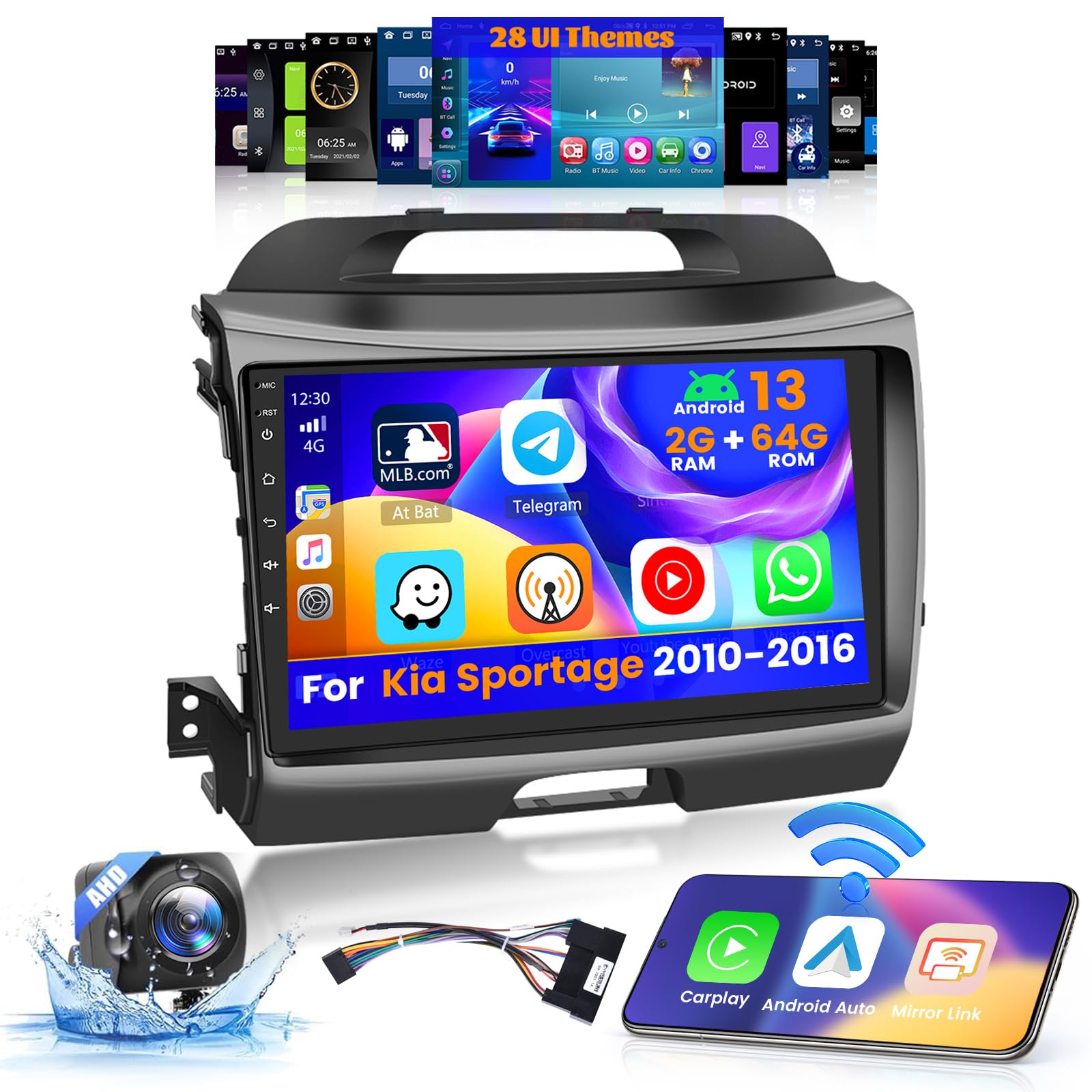 Inefala Autoradio Android 13 per Kia Sportage 2010-2016