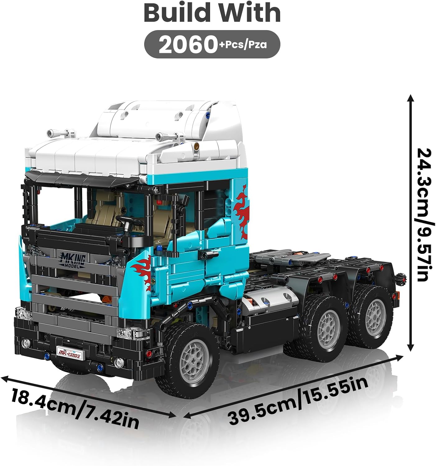 Mould King 13203 - Kit Costruzione Trattore RC 2060 pezzi - immagine 2