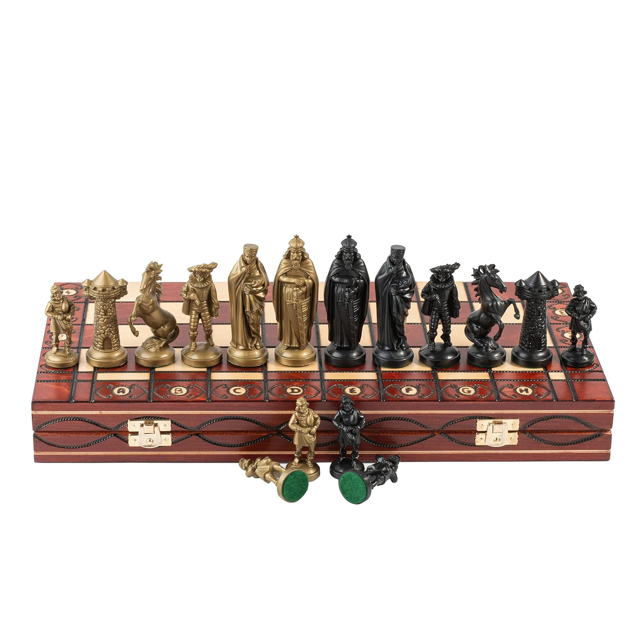Master Of Chess - Scacchiera in Legno Pieghevole 42 cm
