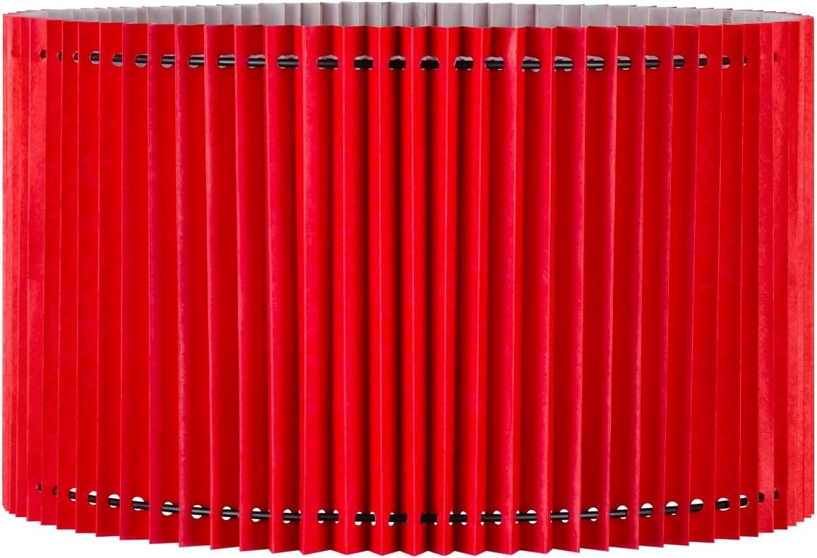 Home Sweet Home Paralume in carta - cilindro - rosso - ø40 x 20 cm - per lampade da terra - per attacco E27 - per soggiorno e sala da pranzo