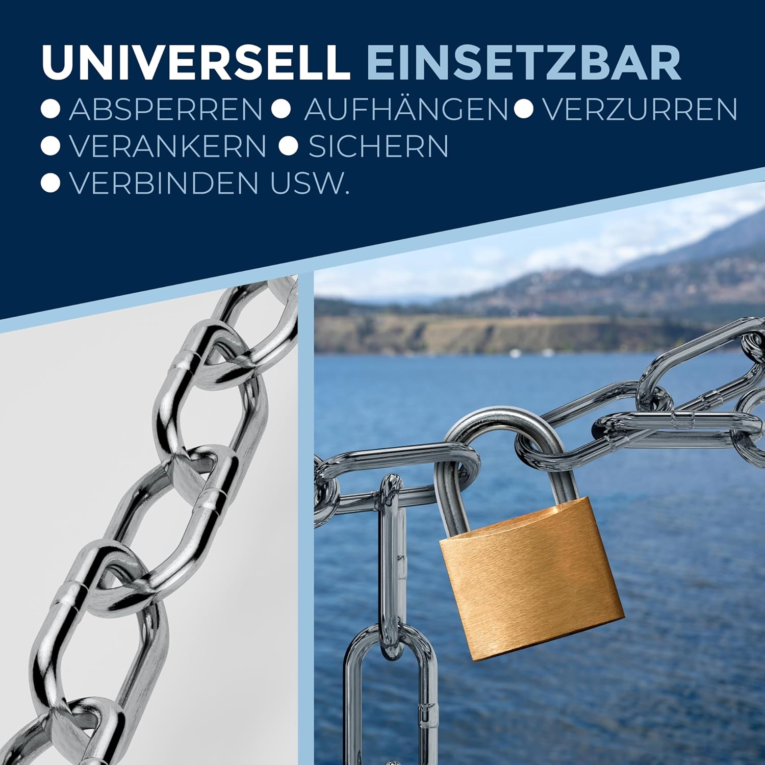 Nietfullthings Catena in Acciaio Inox V4A 4m x 8mm - immagine 5