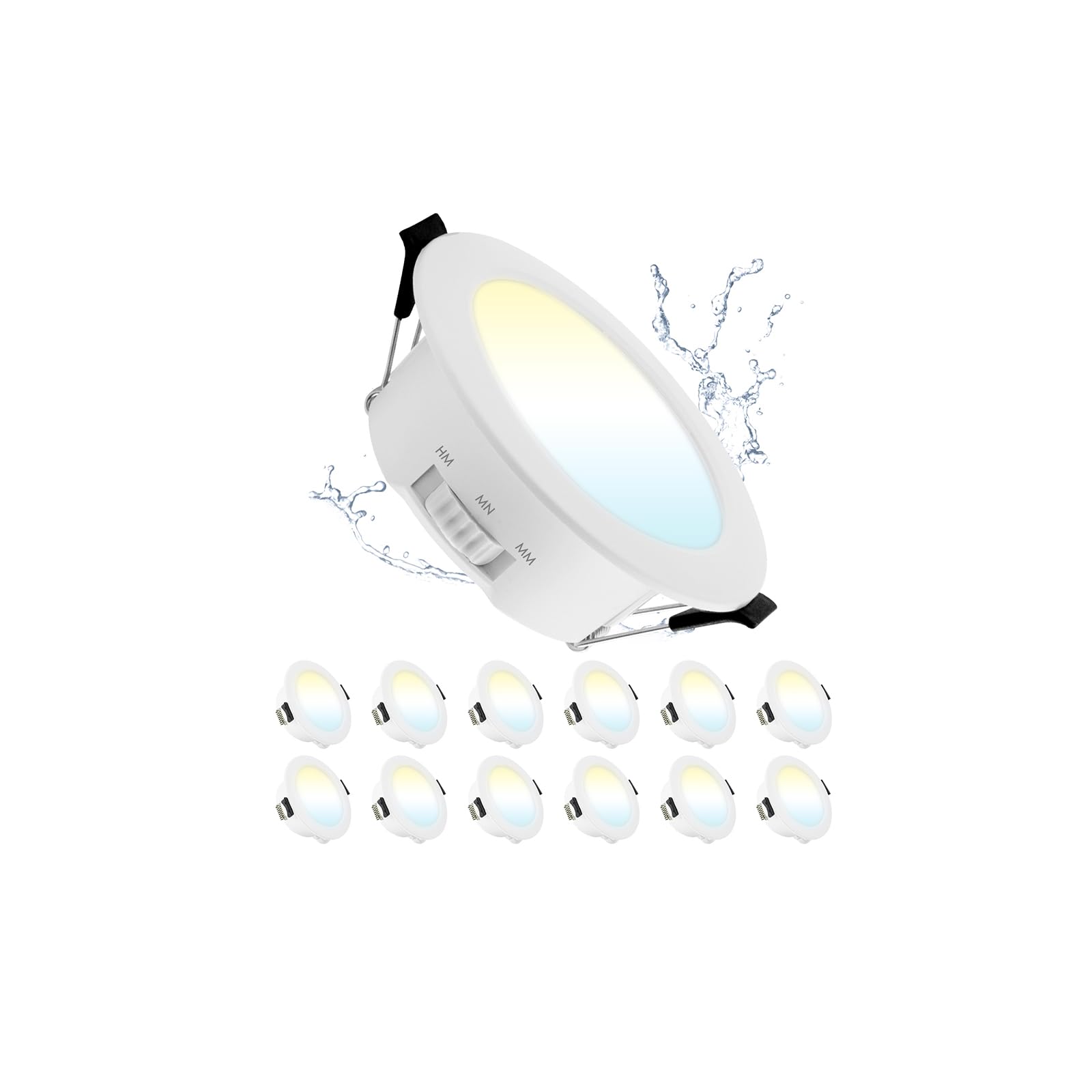 Grebeam Faretti LED da Incasso 5W (12 Pezzi)