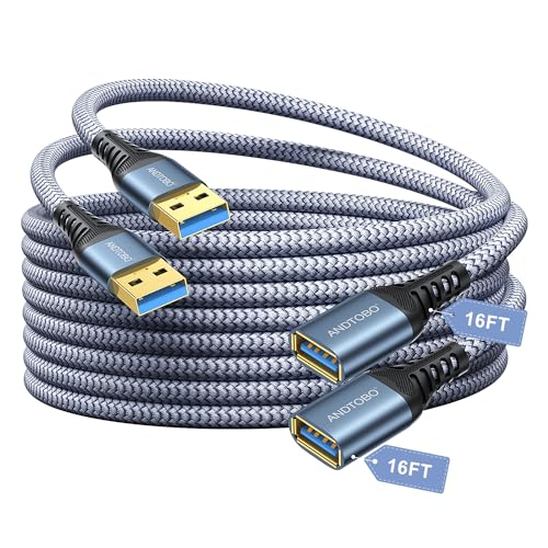 Andtobo Cavo Prolunga USB 3.0 [5M+5M, 2 Pacchi]