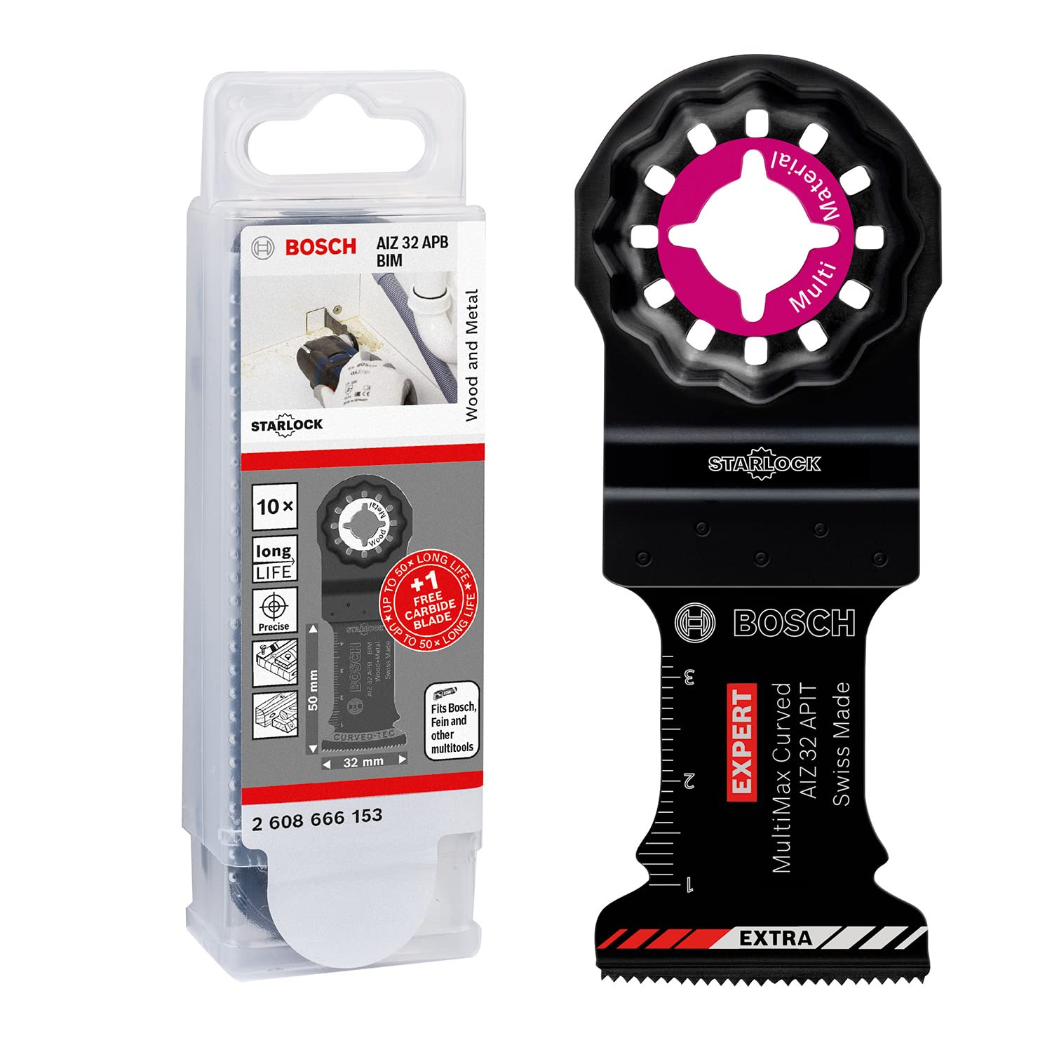 Bosch Accessories Professional 10x AIZ 32 APB + 1x Expert MultiMax