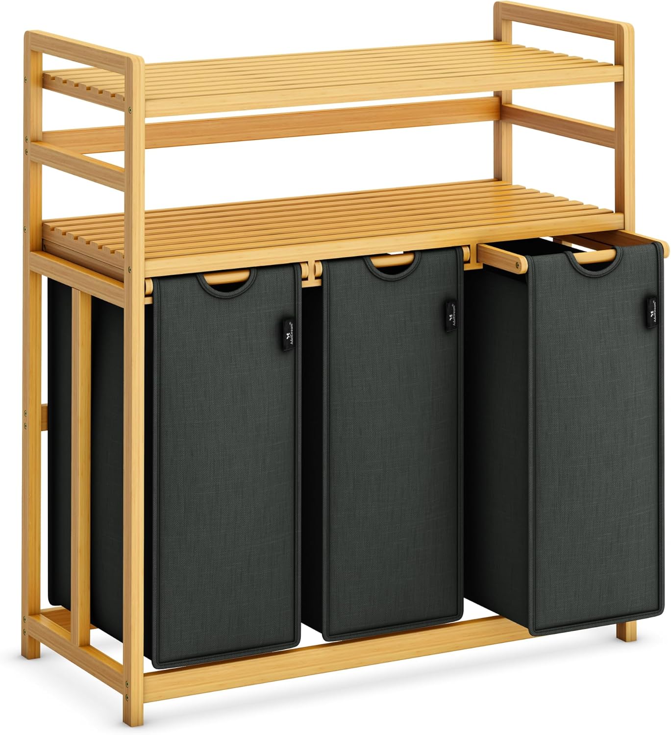 AdelDream Cesto Portabiancheria 150L 3 Scomparti - immagine 1