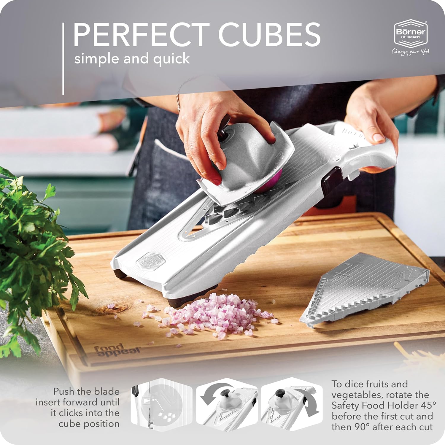 Börner Affettaverdure V5 Profi Set, Bianco - immagine 5