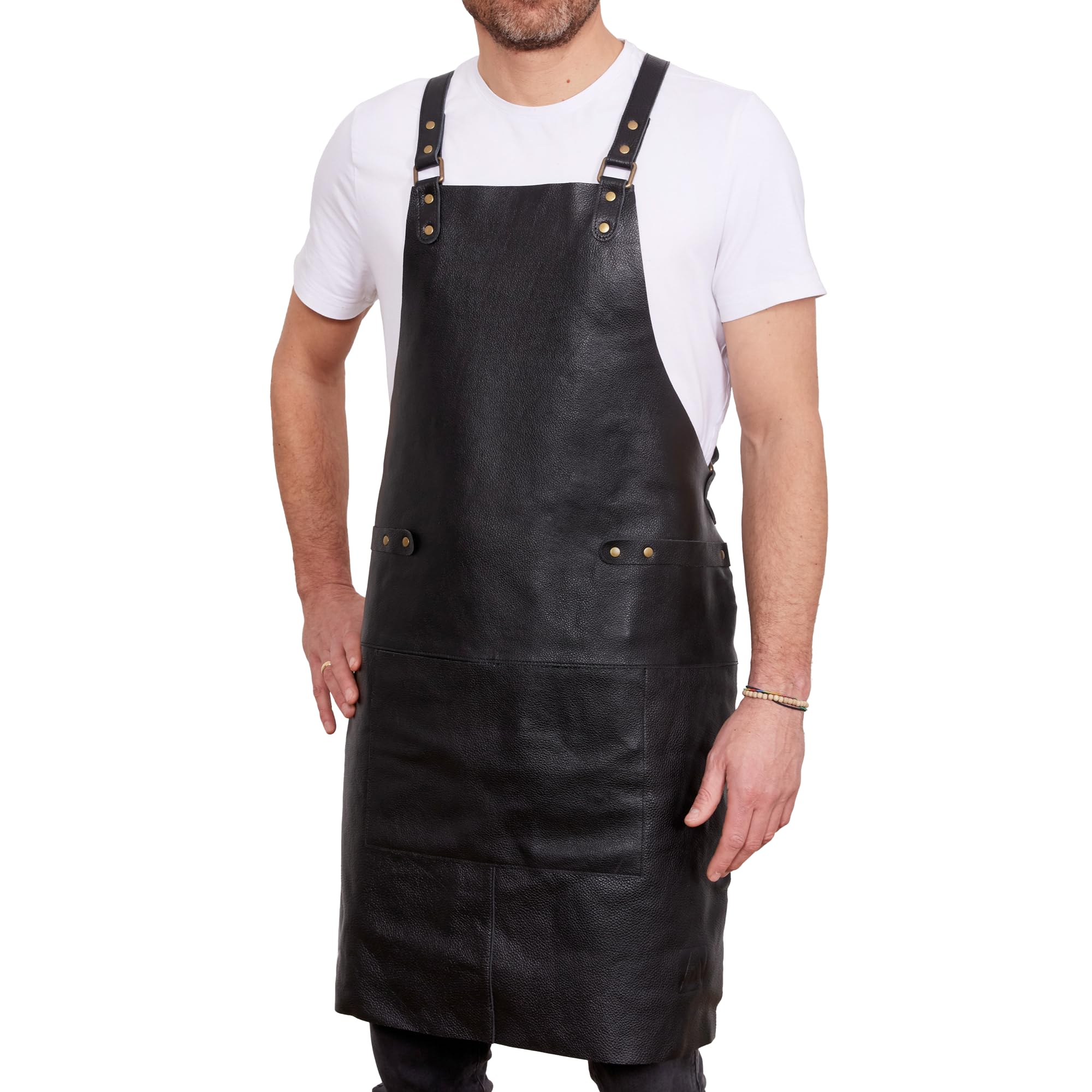 REDSALT® Grembiule in Pelle 100% Bovina 84x62 cm