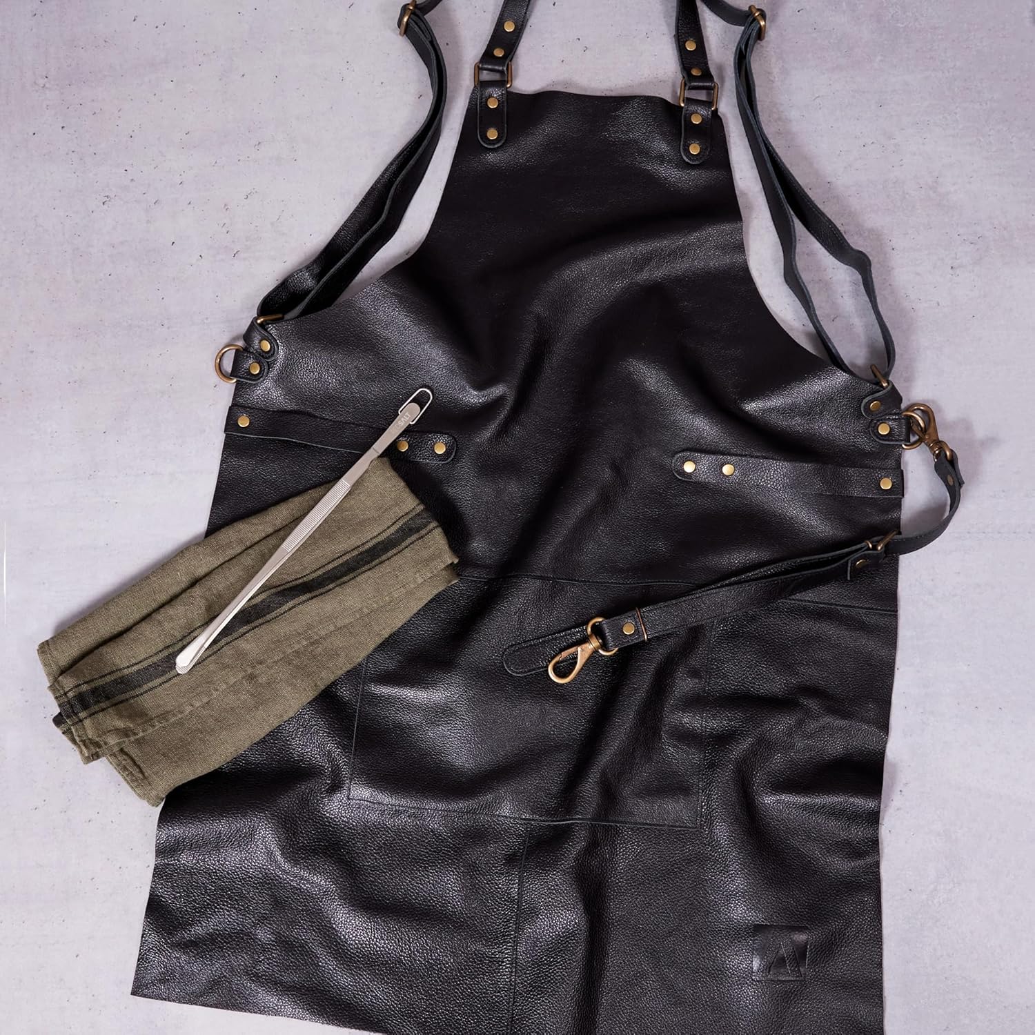 REDSALT® Grembiule in Pelle 100% Bovina 84x62 cm - immagine 6