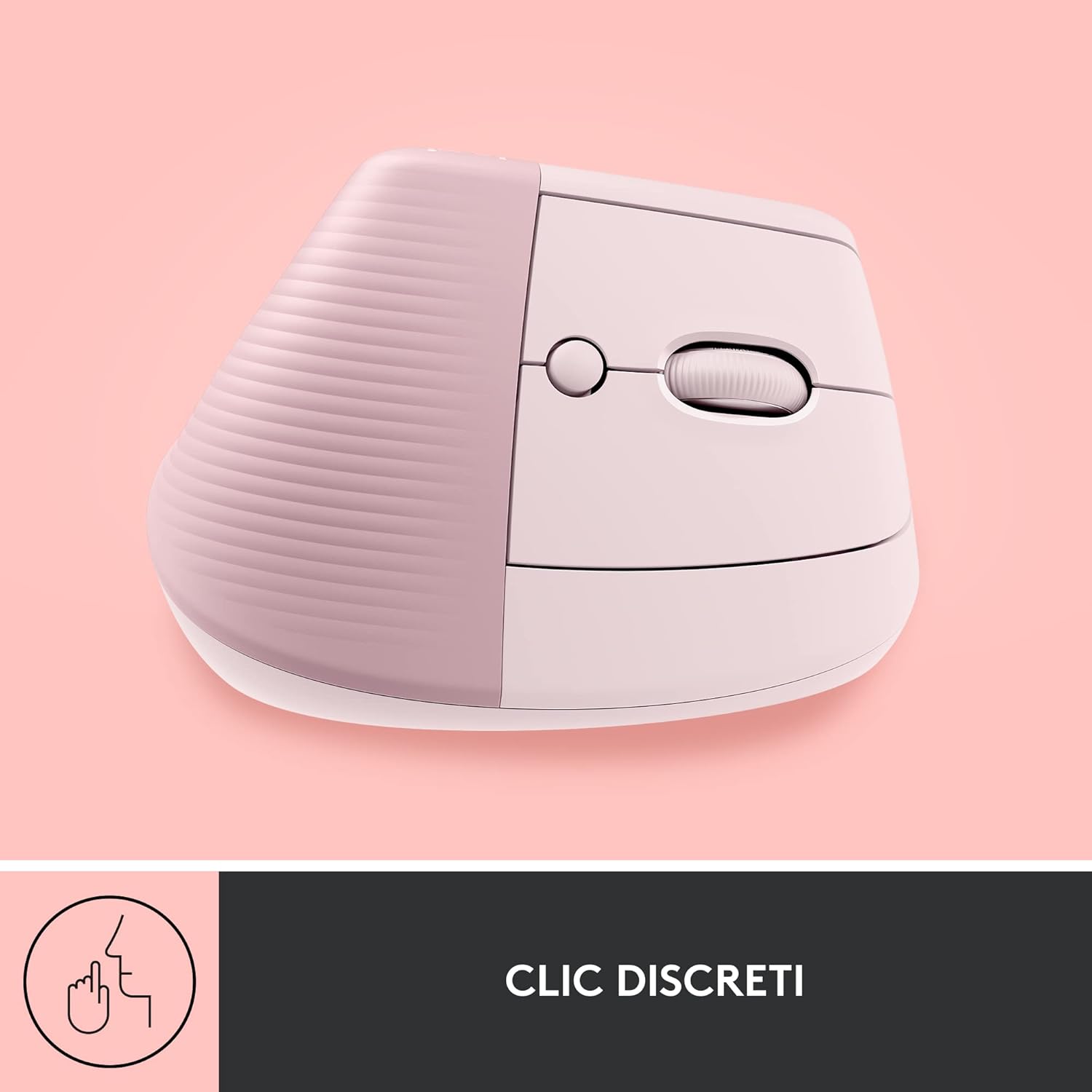 Logitech Lift Mouse Ergonomico Verticale, Rosa - immagine 8