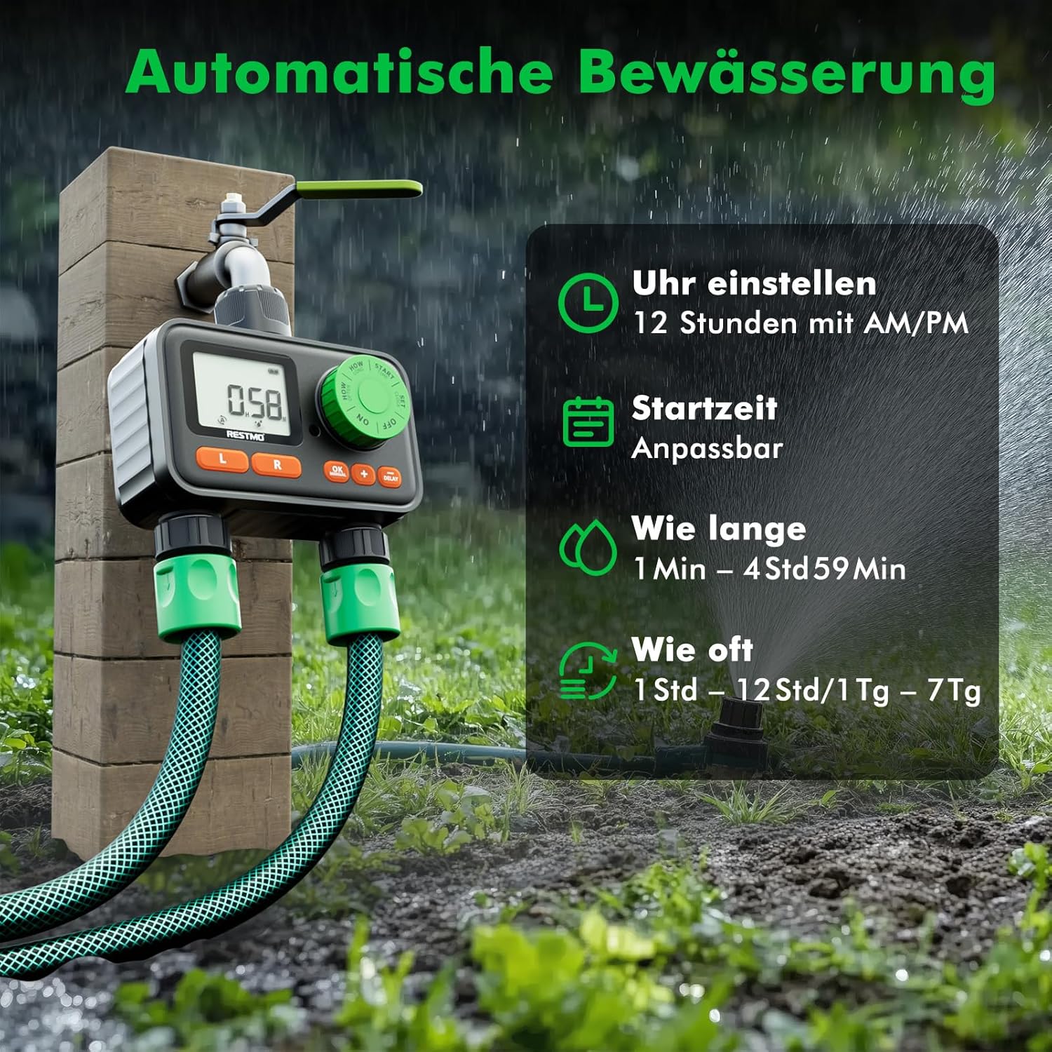 Restmo Timer per Acqua Telecomandato RF 2 Uscite - immagine 6