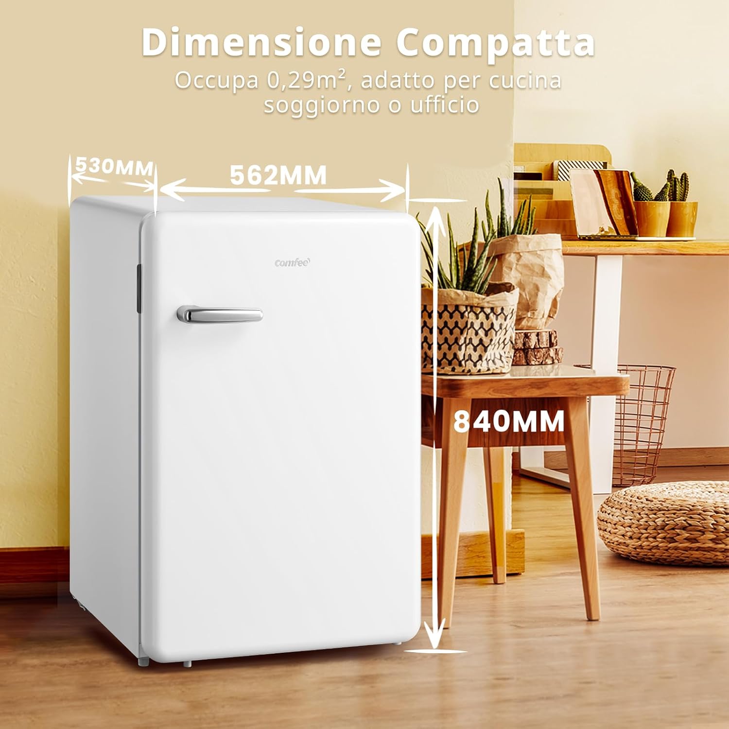 Comfee' RCD113WH2RT(E) Frigorifero Piccolo 116 Litri, Bianco - immagine 3
