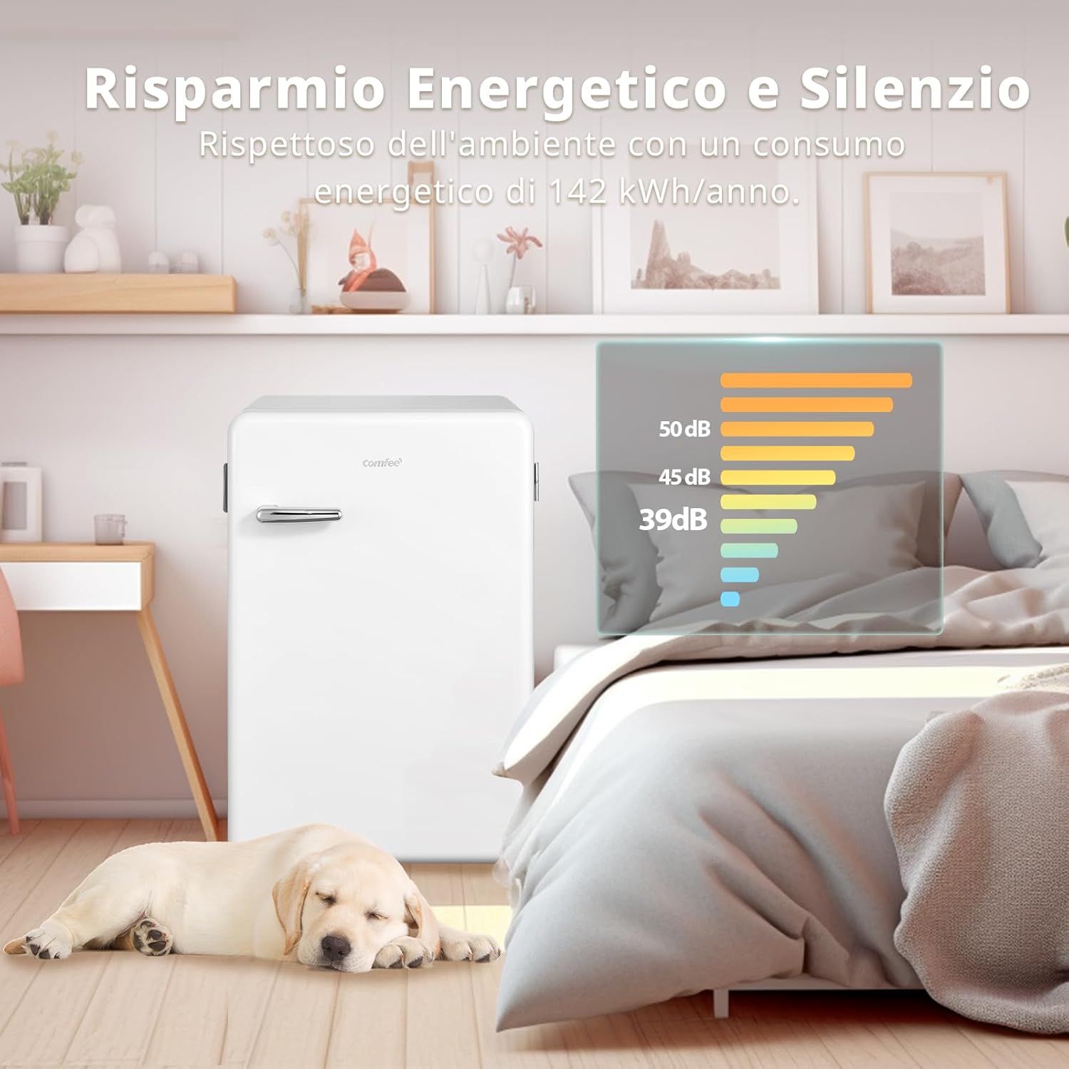 Comfee' RCD113WH2RT(E) Frigorifero Piccolo 116 Litri, Bianco - immagine 5