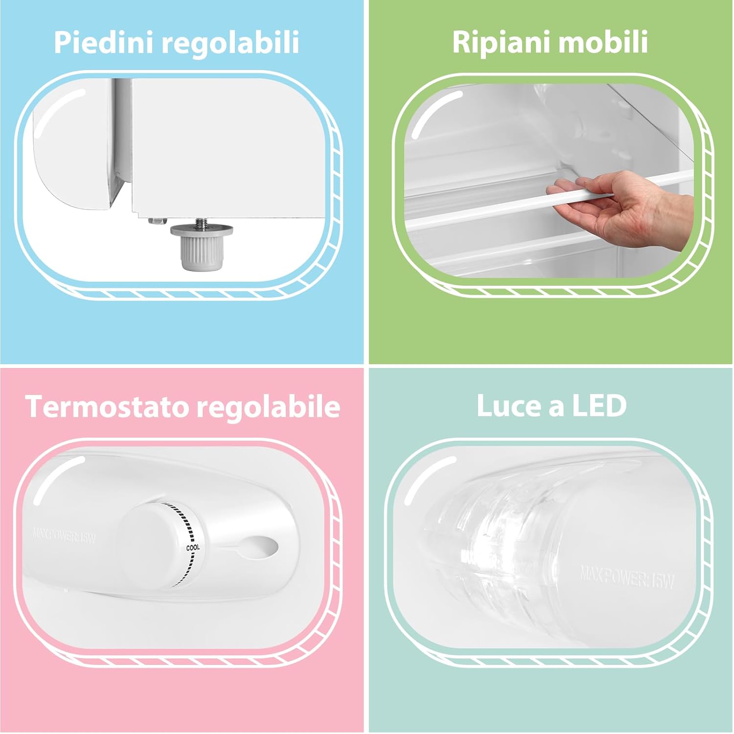 Comfee' RCD113WH2RT(E) Frigorifero Piccolo 116 Litri, Bianco - immagine 6