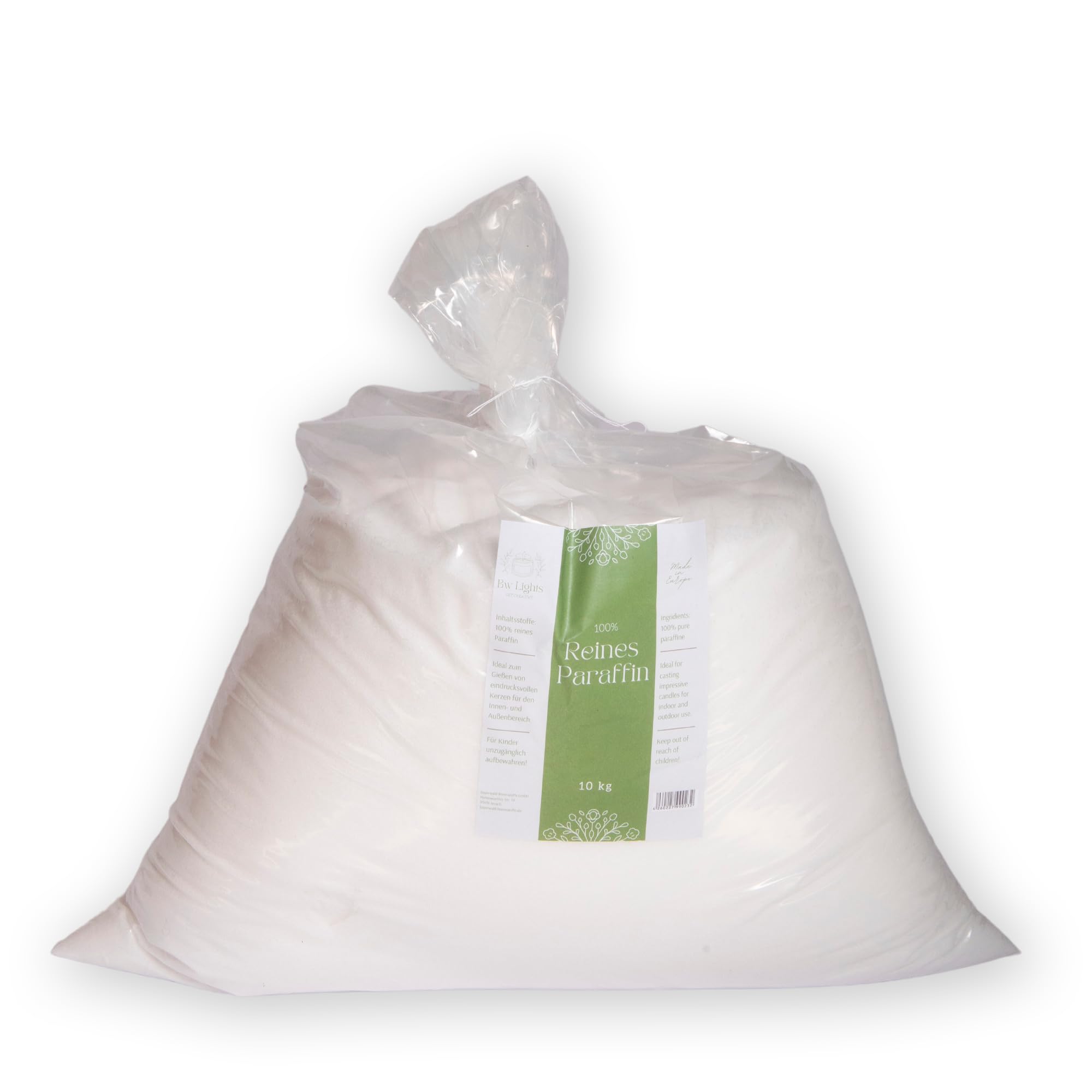Kerzenwachs24 10 kg di Cera di Candela paraffina granuli Bianchi