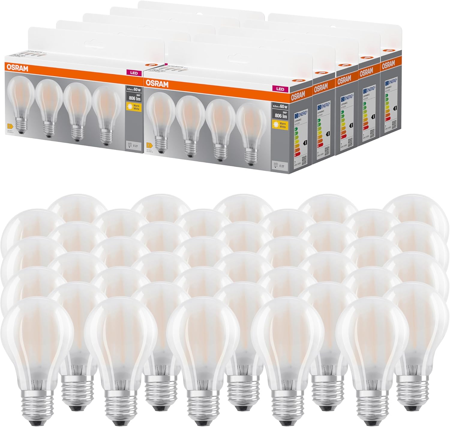 Osram LED BASE A60 - 40 Lampadine E27 6.5W - immagine 1
