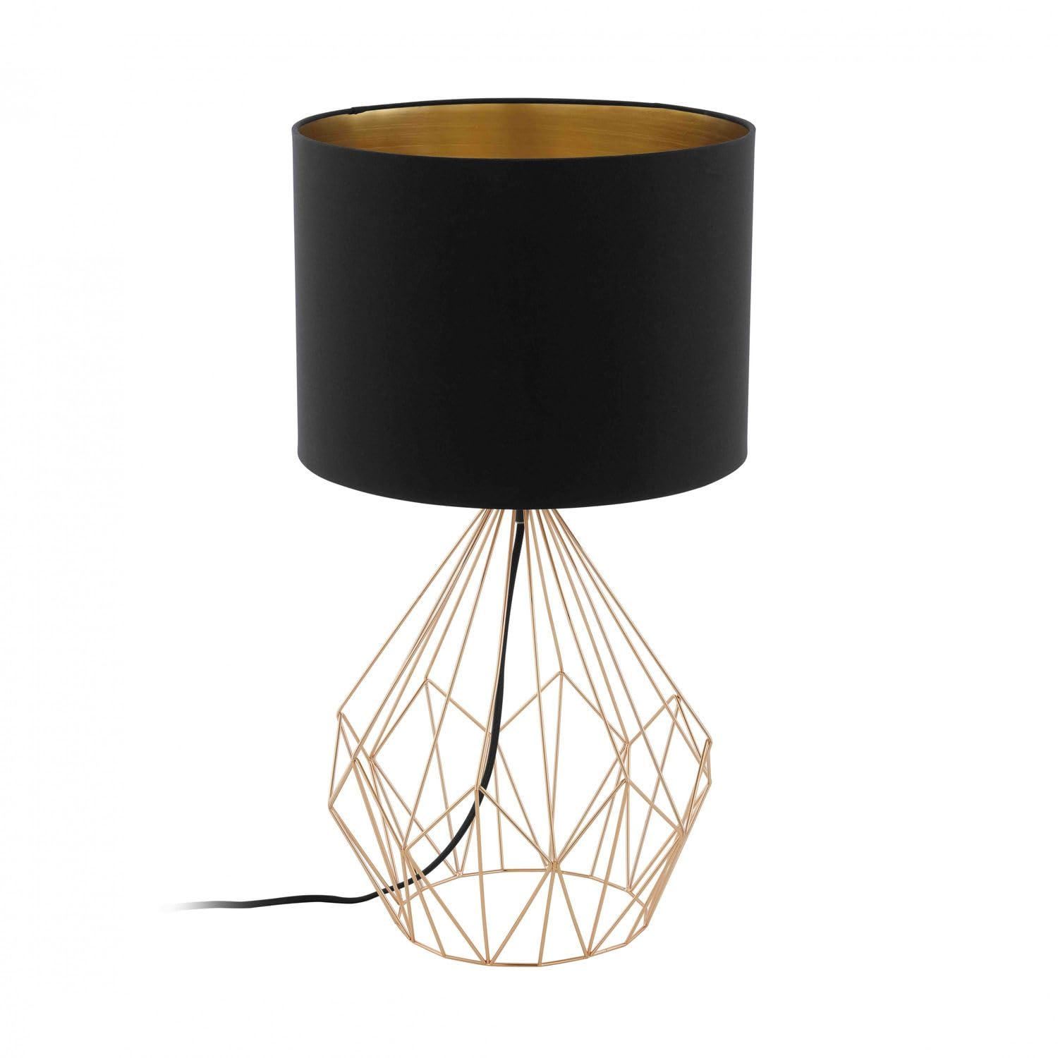 EGLO PEDREGAL 1 lampada da tavolo Nero, Rame E27 60 W