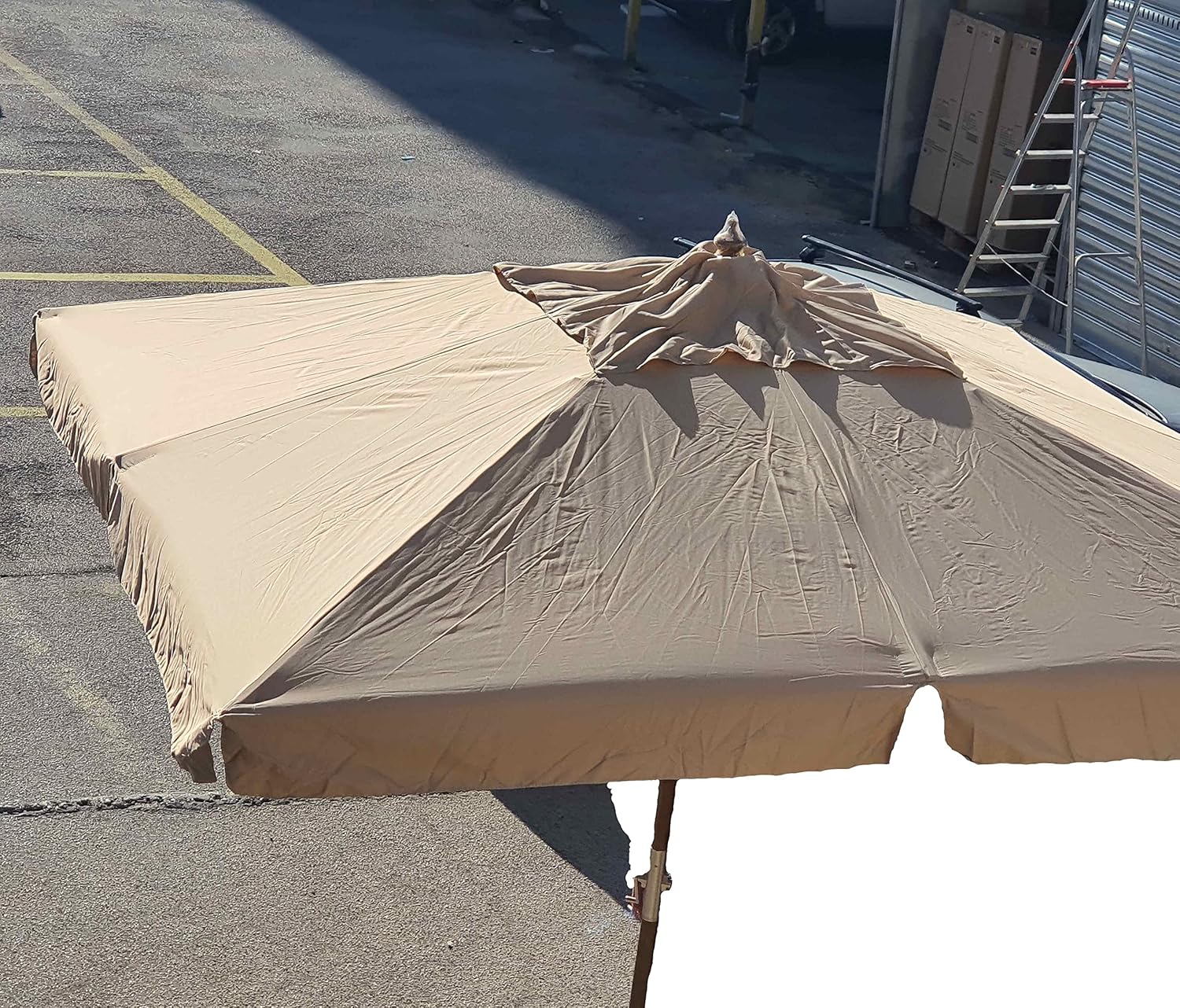 Telo Ricambio Ombrellone Giardino con Palo Centrale 3x3m - immagine 2